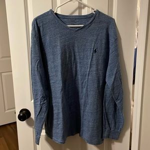 Men’s v neck long sleeved Polo shirt, XL